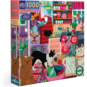 Eeboo Pets in the Kitchen 1000 darabos kirakó
