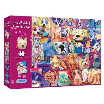 Gibsons The World of Cats & Dogs 1000 darabos kirakó