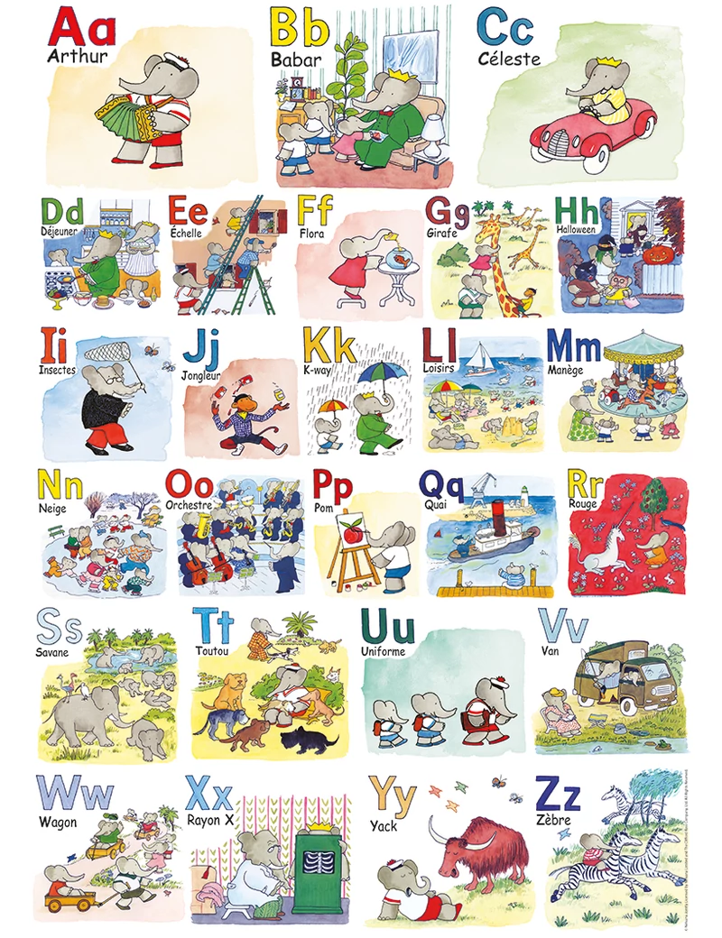 Nathan Babar's Alphabet Book 1000 darabos kirakó