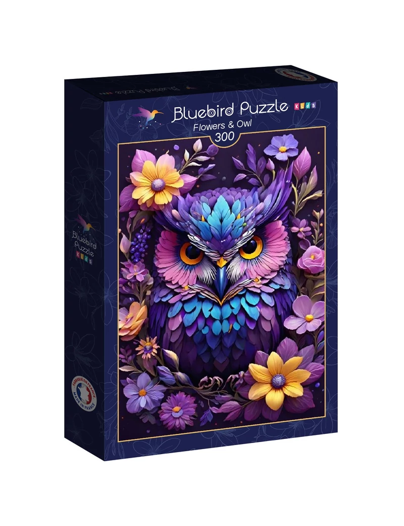 Bluebird Flowers & Owl 300 darabos kirakó