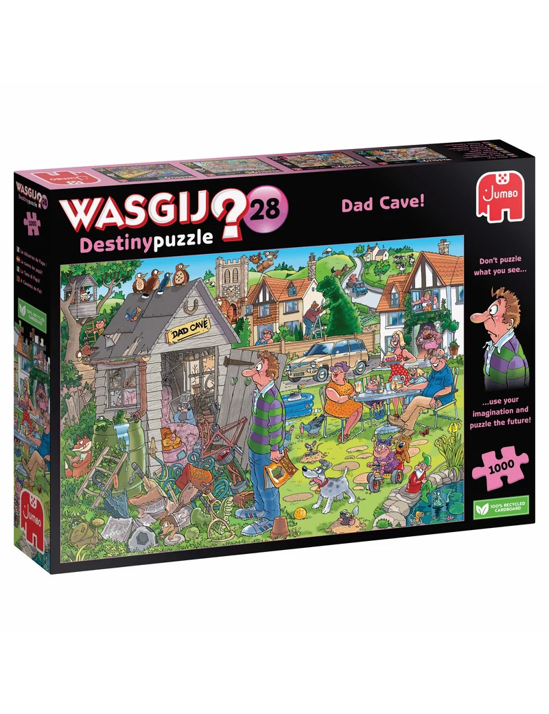 Jumbo WASGIJ DESTINY 28 - Dad Cave ! 1000 darabos kirakó apró sérüléssel a dobozon