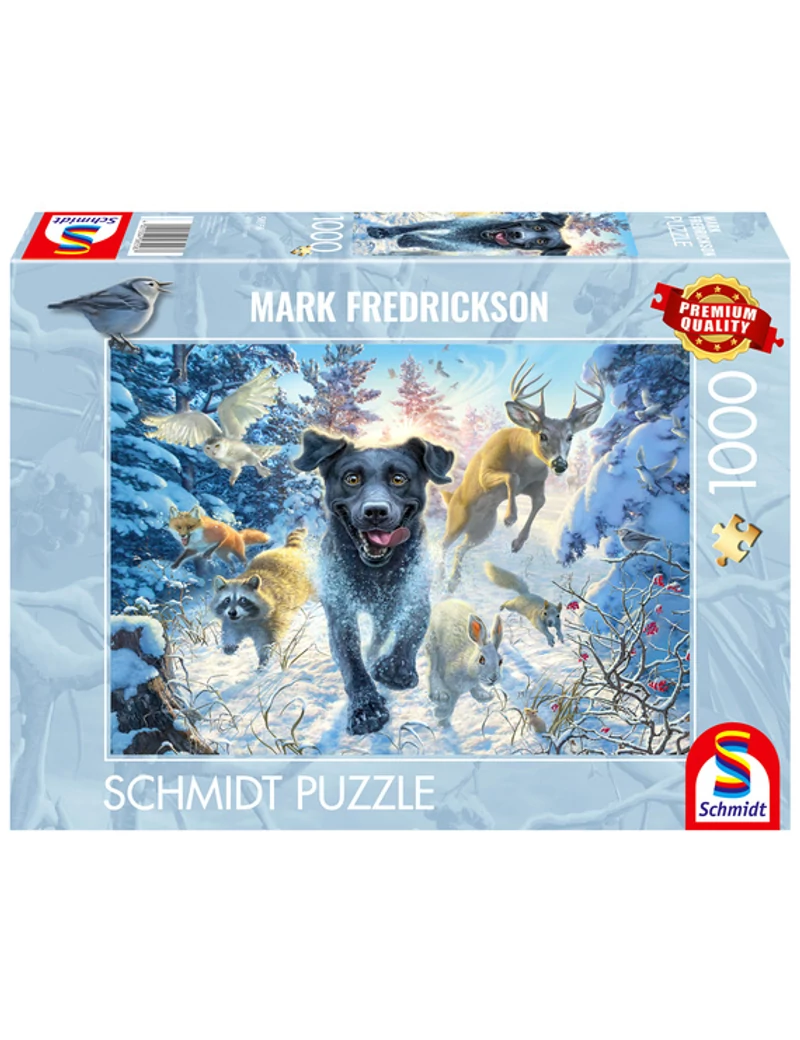 Schmidt Amazing dogs – a black Labrador in the snow 1000 darabos kirakó