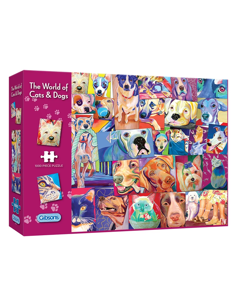 Gibsons The World of Cats & Dogs 1000 darabos kirakó
