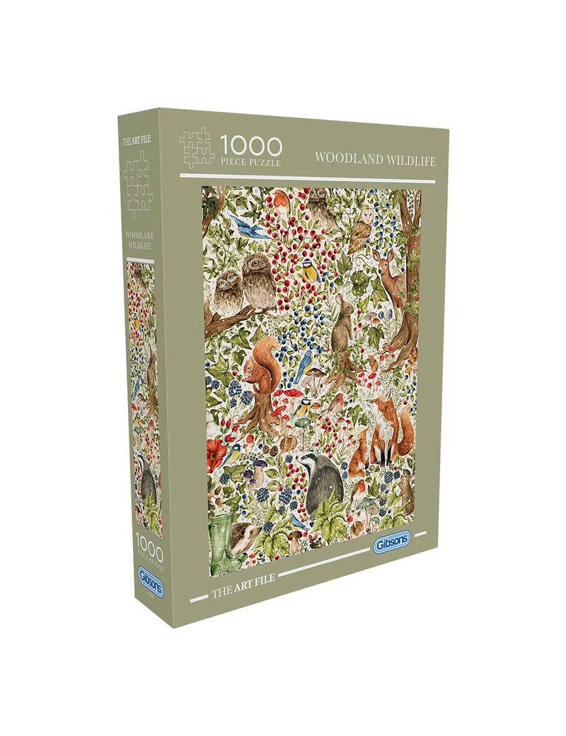 Gibsons The Art File: Woodland Wildlife 1000 darabos kirakó
