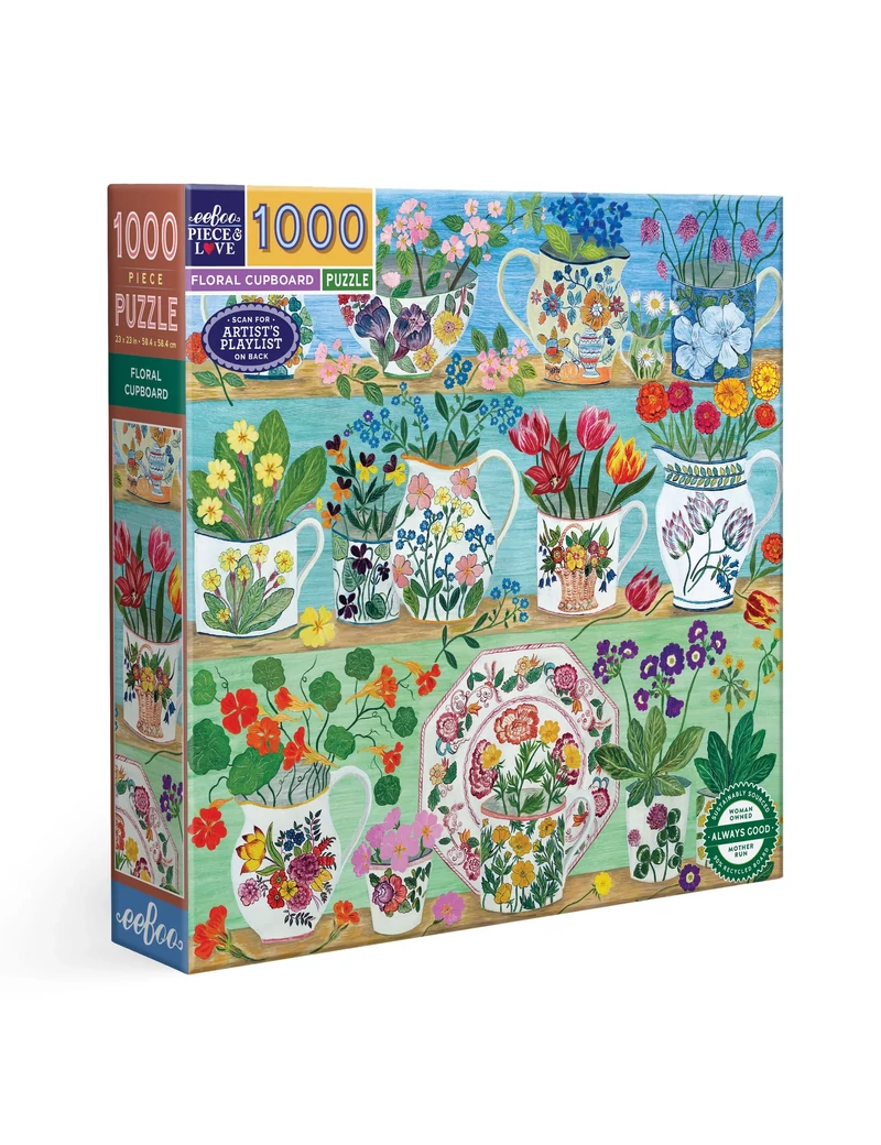 Eeboo Floral Cupboard 1000 darabos kirakó