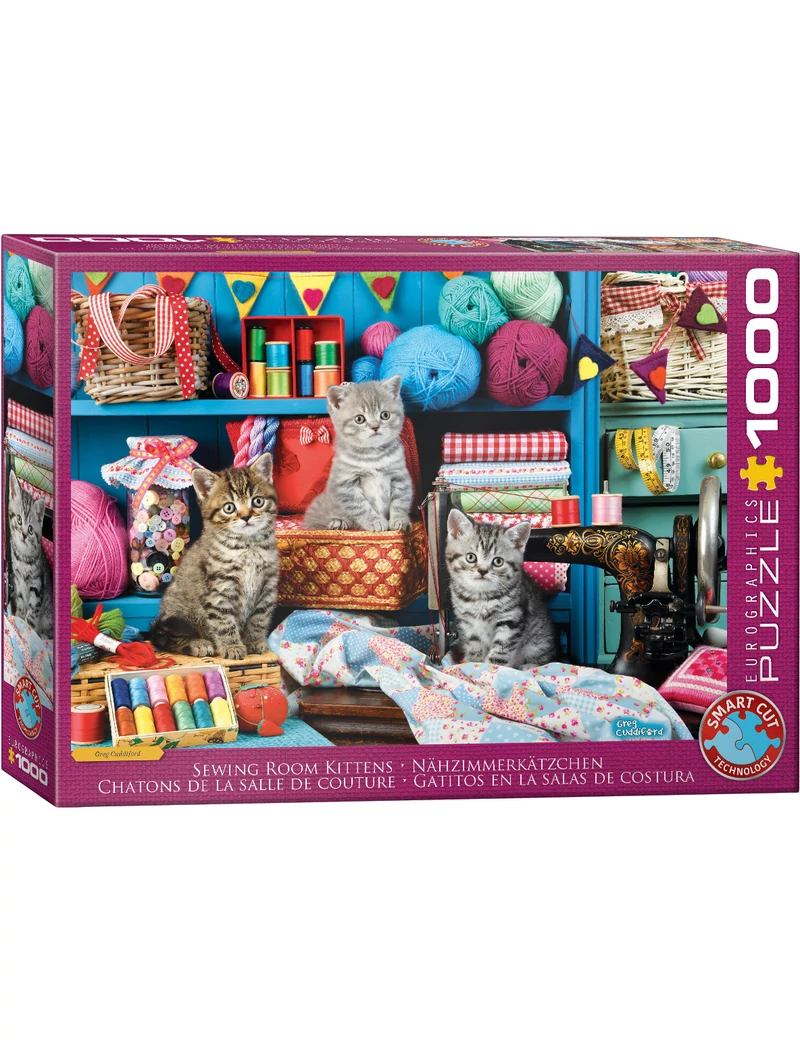 Eurographics Kittens in the Sewing Room 1000 darabos kirakó