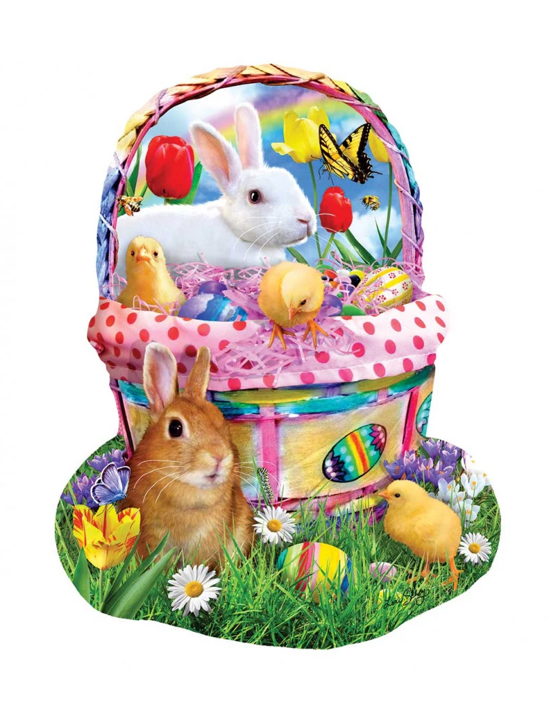 SunsOut Lori Schory - Bunny's Easter Basket 1000 darabos kirakó 