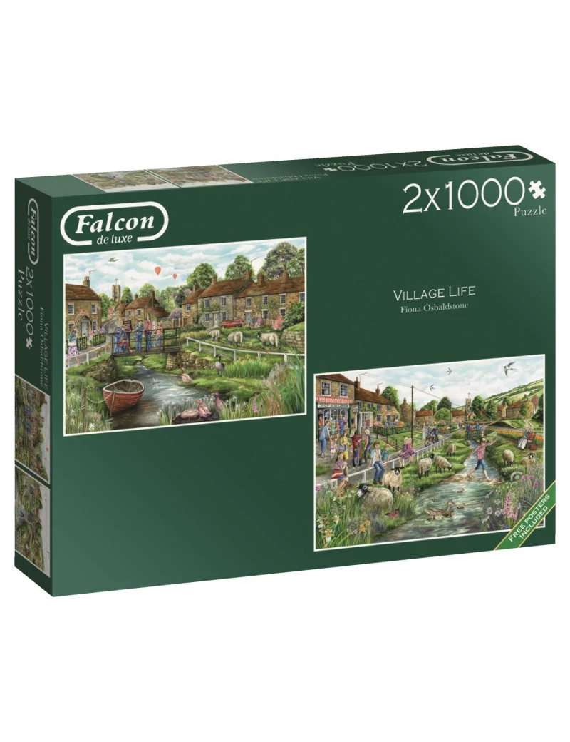 Falcon 2 Puzzles - Village Life 2 db 1000 darabos kirakó