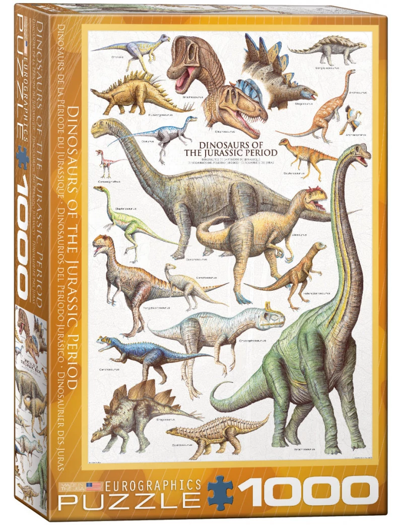 Eurographics Dinosaurs of the Jurassic Period 1000 darabos kirakó 
