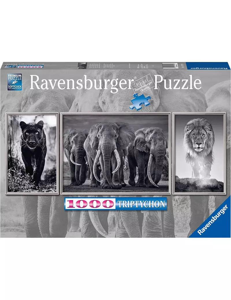 Ravensburger Panther, Elephant, Lion 1000 darabos kirakó 