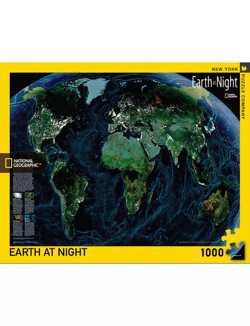 NYPC National Geographic Earth at Night 1000 darabos kirakó