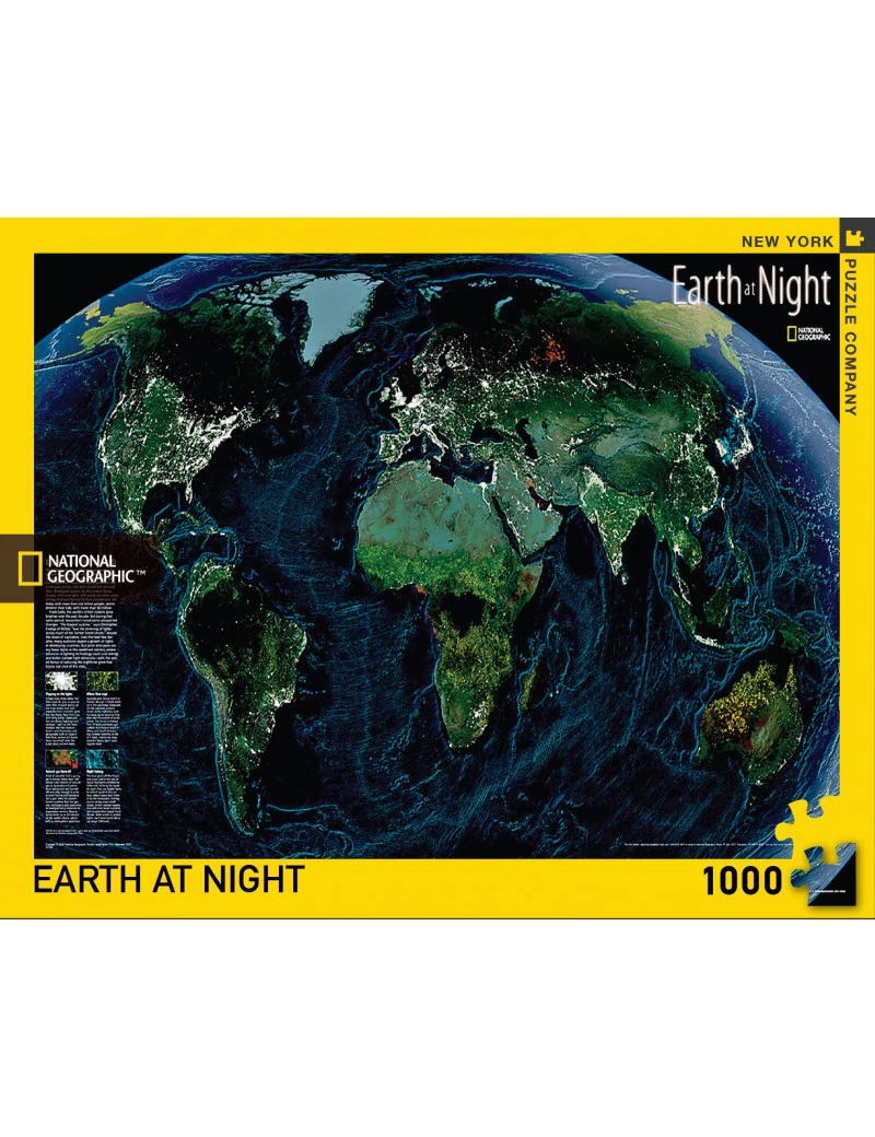 NYPC National Geographic Earth at Night 1000 darabos kirakó
