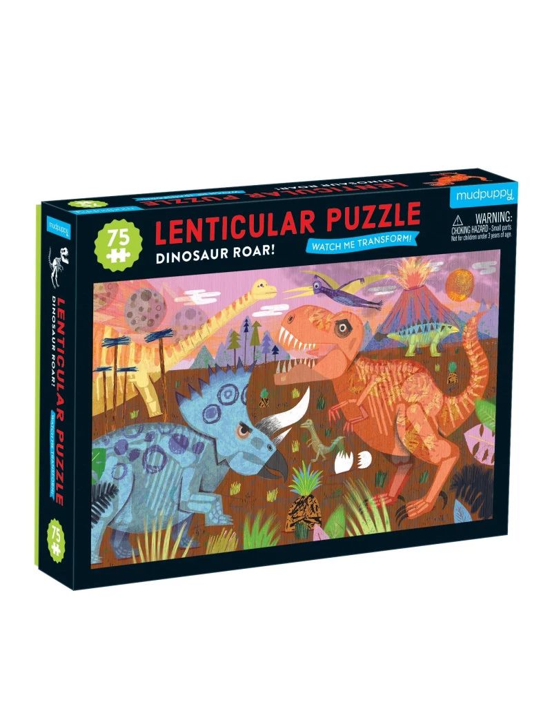 Mudpuppy Dinosaur Roar Lenticular Puzzle 75 darabos kirakó