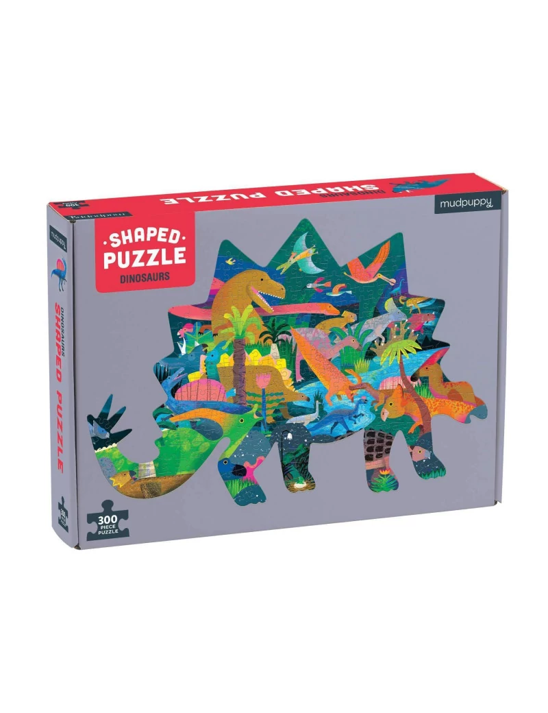Mudpuppy Dinosaurs Shaped Scene Puzzle 300 darabos kirakó