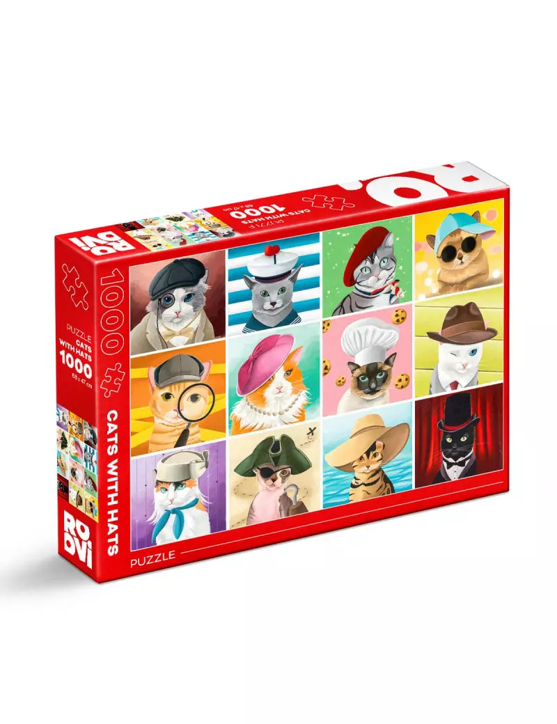Roovi Cats with Hats Puzzle 1000 darabos kirakó