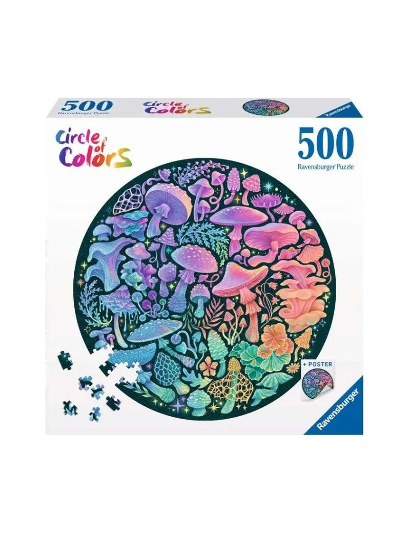 Ravensburger Circle of Colors Gombák 500 darabos kerek kirakó