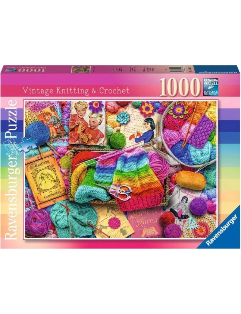 Ravensburger Vintage Knitting and Crochet 1000 darabos kirakó