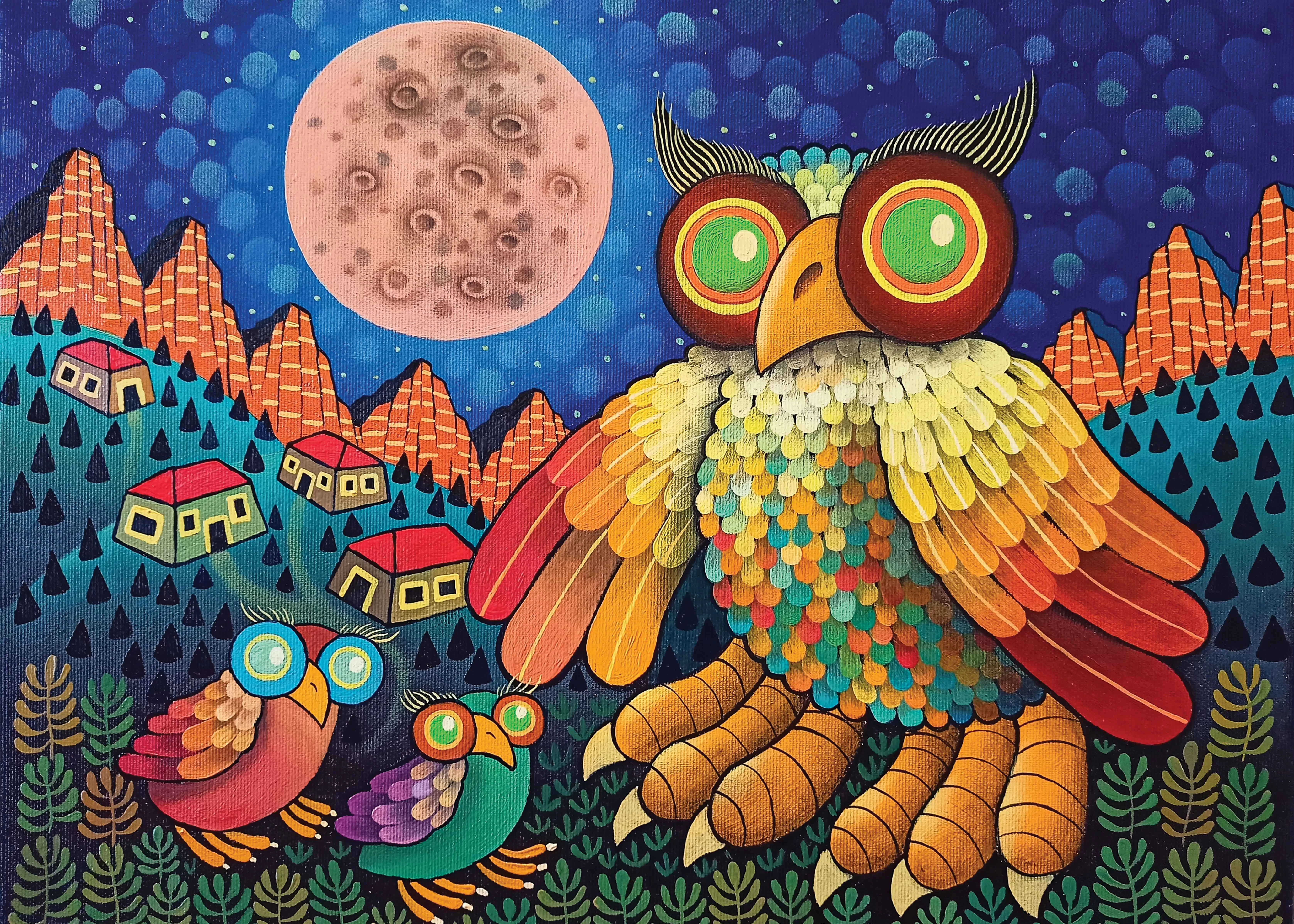 Art & Fable Puzzle Company Alpine Owls 500 darabos kirakó
