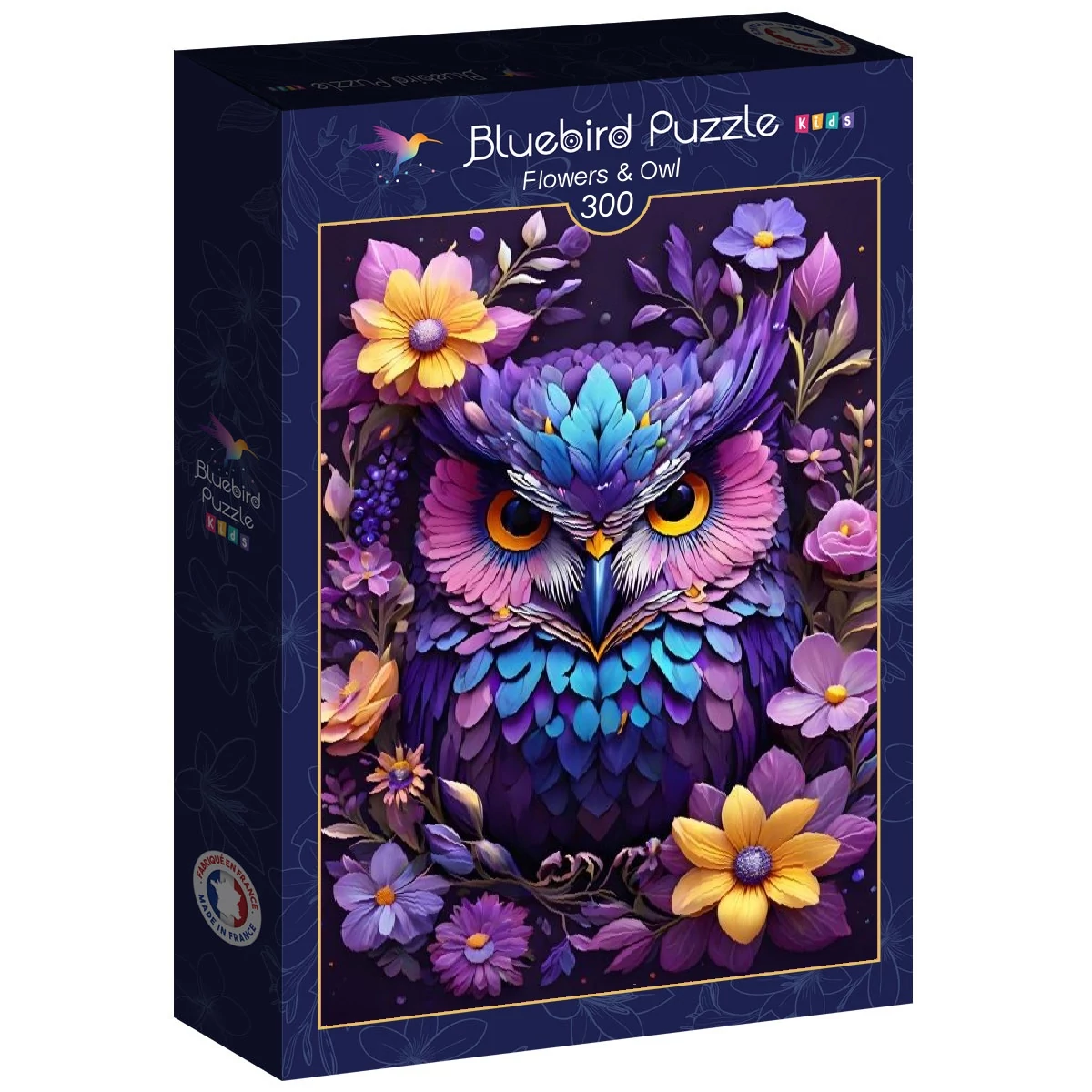 Bluebird Flowers & Owl 300 darabos kirakó