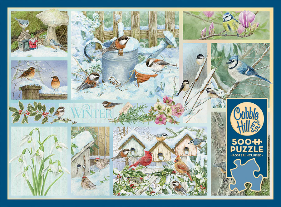 Cobble Hill Garden Birds in Winter 500 darabos kirakó