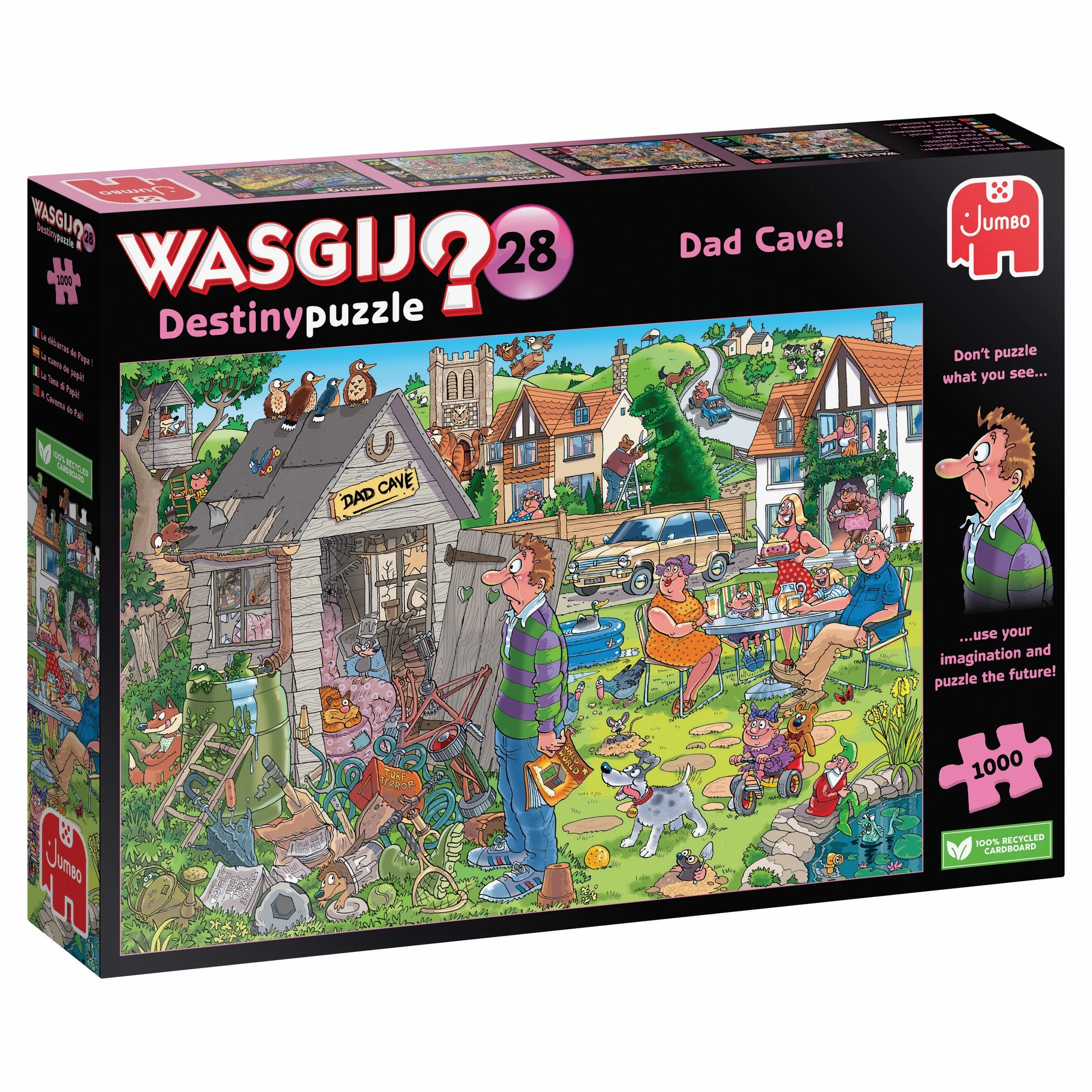 Jumbo WASGIJ DESTINY 28 - Dad Cave ! 1000 darabos kirakó apró sérüléssel a dobozon