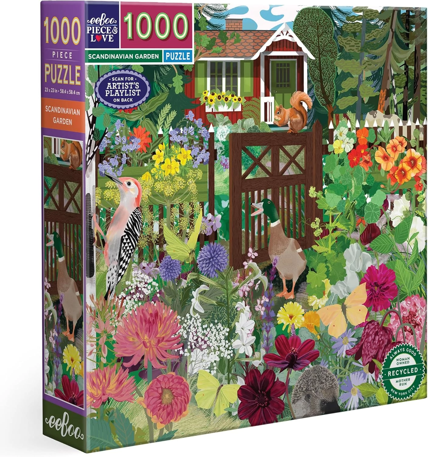 Eeboo Scandinavian Garden 1000 darabos kirakó