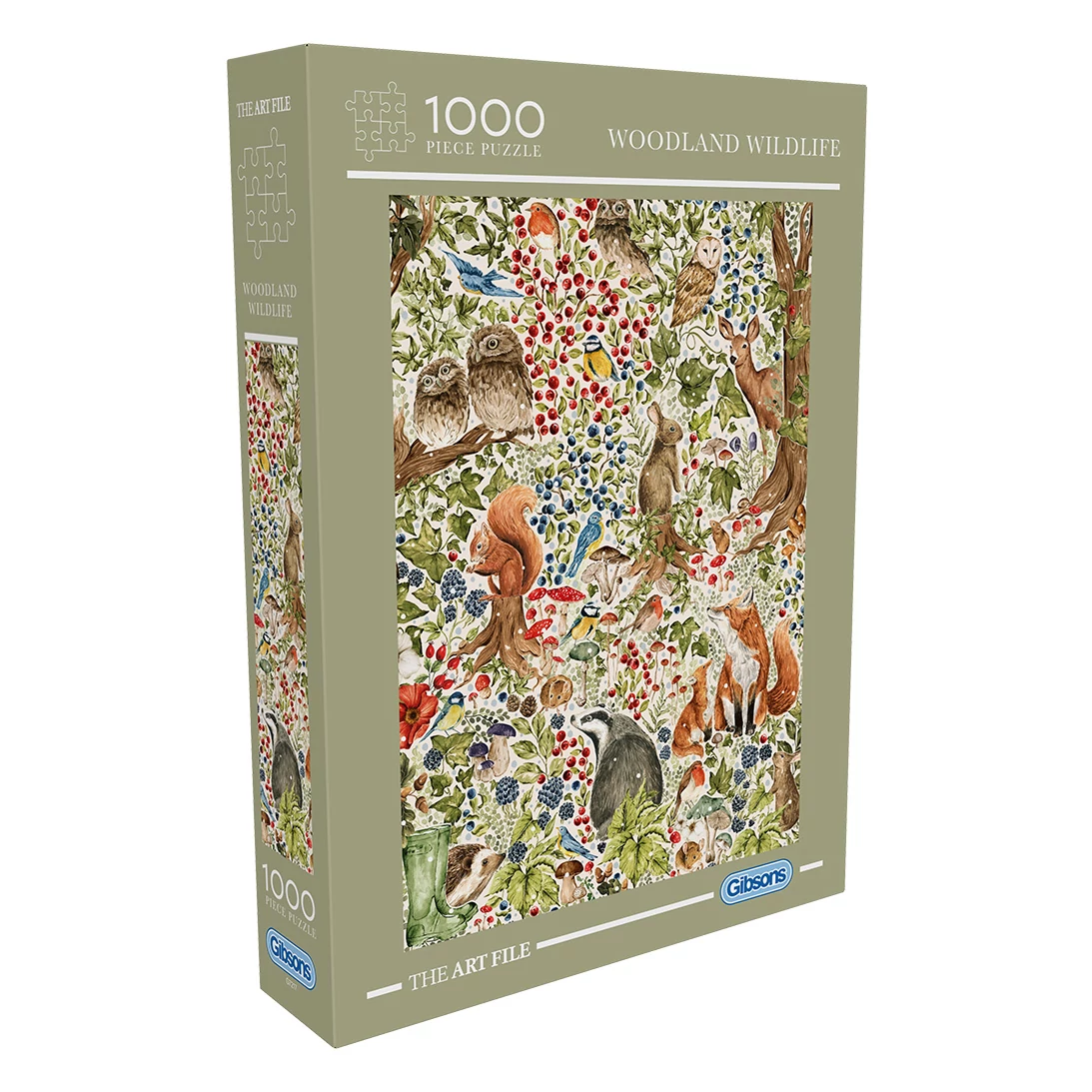 Gibsons The Art File: Woodland Wildlife 1000 darabos kirakó